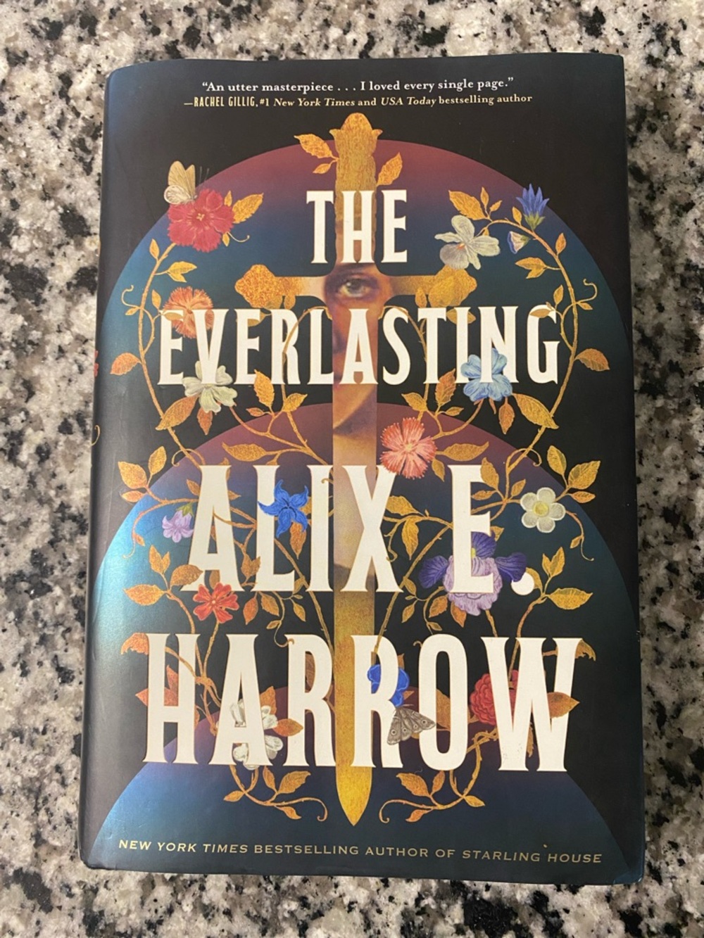 The Everlasting by Alix Harrow - Floral Gold & Black Hardcover